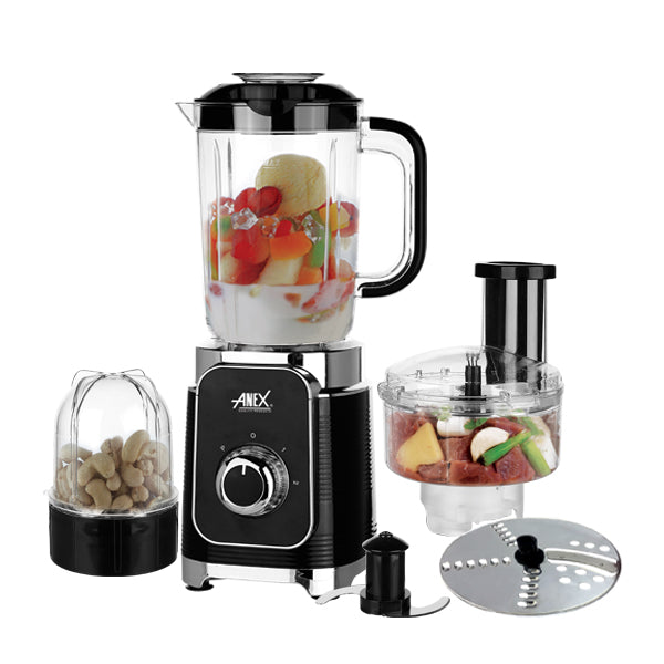 Anex Kitchen Robot AG-2146 Black and silver blender with detachable parts