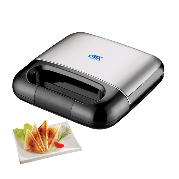 Anex Sandwich Maker AG-2040 a plate of toasted sandwiches on a white background