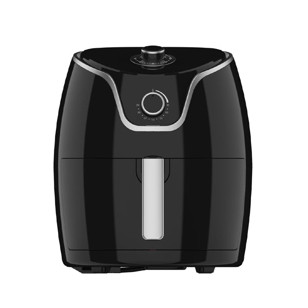 anex-deluxe-ag-2019 Black air fryer on a white background