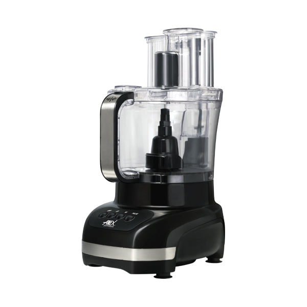 anex-Black-deluxe-chopper-ag-3059 with clear container on a white background