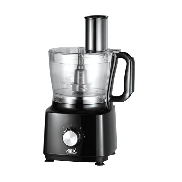 anex-Black-deluxe-chopper-ag-3140 with clear container on a white background