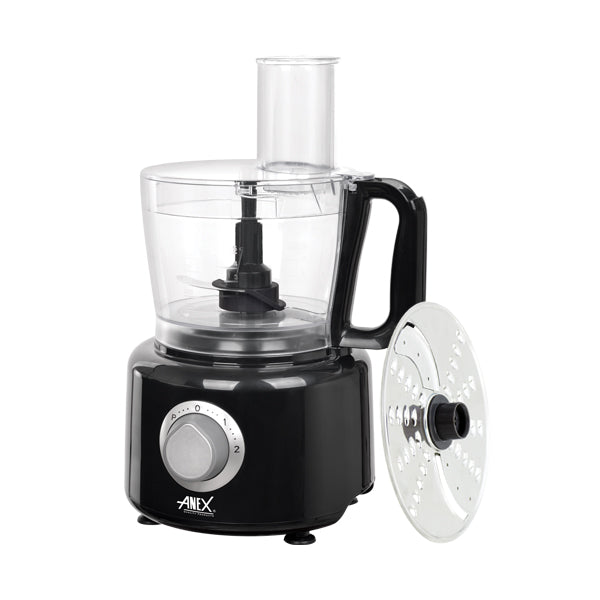 anex-deluxe-chopper-ag-3144 Black Chopper with clear container on a white background